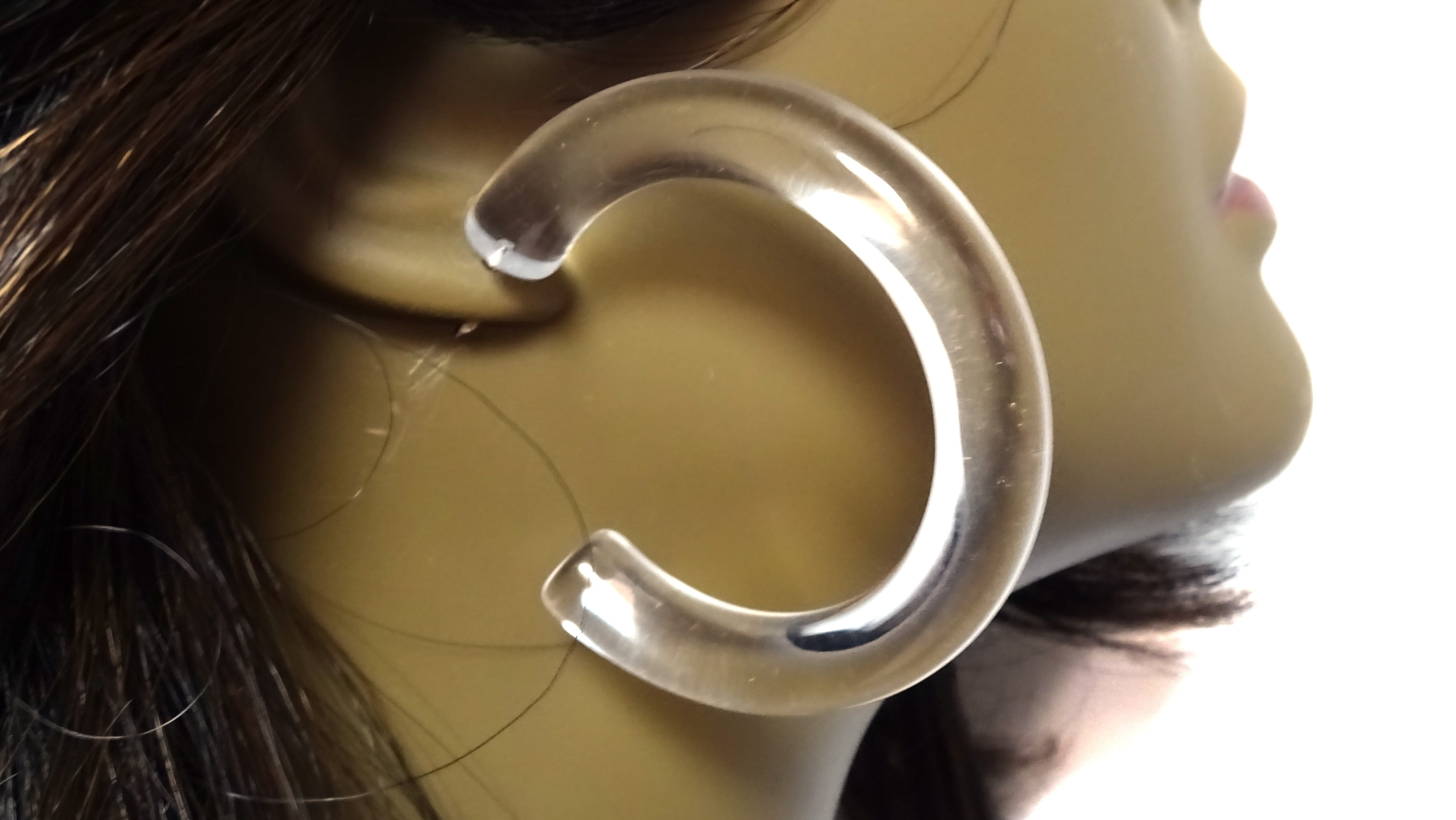Earrings, Hoops, sterling silver, 70 x 2 | Tilbudspris: kun €21,21